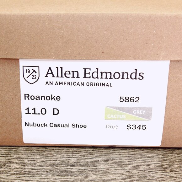 Allen Edmonds ROANOKE 11 D Grey/Cactus Nubuck * add $15 Cedar Trees main image 7